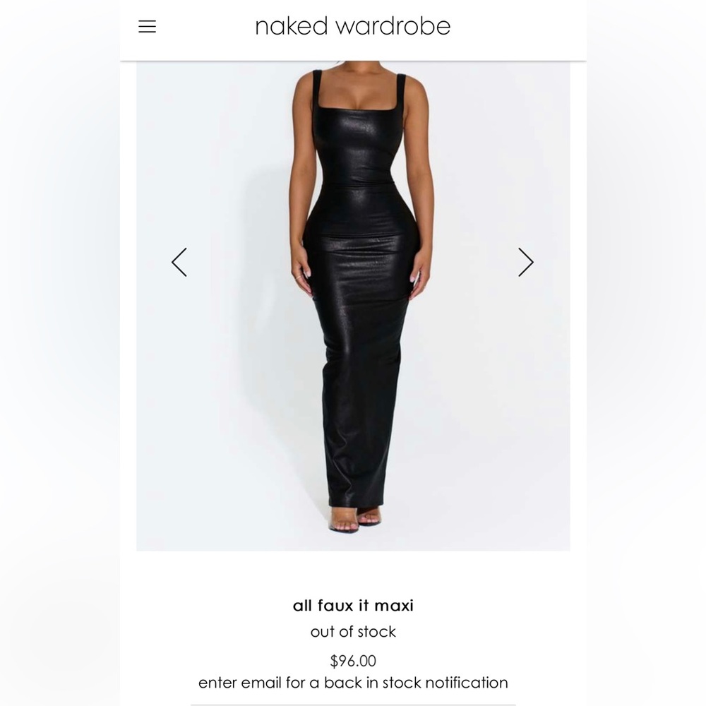Naked Wardrobe All Faux it Maxi dress